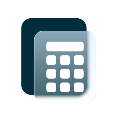 Calculator representing cost savings