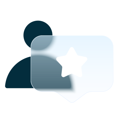 An icon of a person and a star representing providers